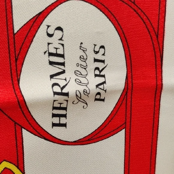 FIRM PRICE! Authentic Hermes Eperon Dor Tellier Printed Silk Shawl Scarf/Box/Bag - Picture 3 of 15